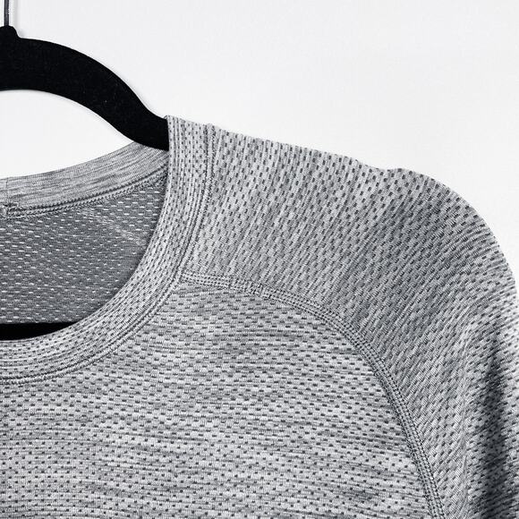 Lululemon Mens Medium M Gray Slate White Metal Vent Tech Short Sleeve Shirt 2.0 - Picture 5 of 8